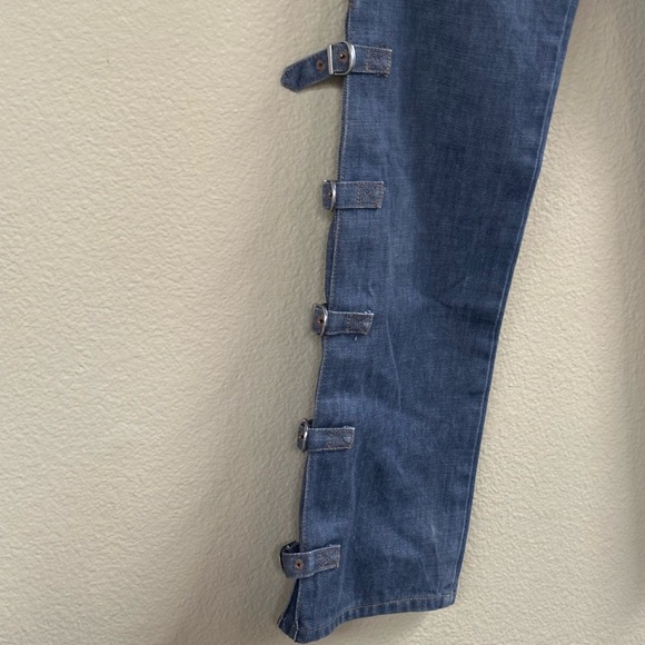 Morgan Homme 1990’s Gray Denim With Buckles On Legs Size Small (30 Waist) EUC! - Picture 10 of 14